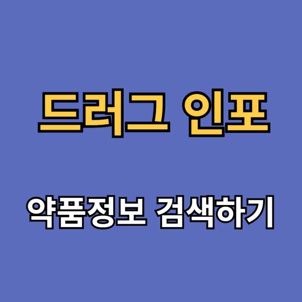 드러그인포 드럭인포
