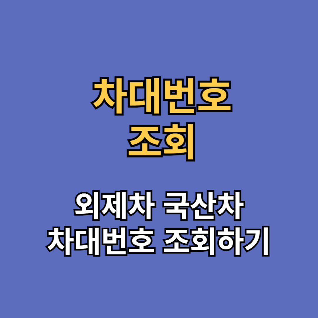 차대번호 조회