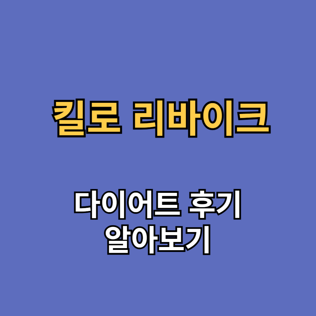 킬로 리바이크 공구 가격 후기
