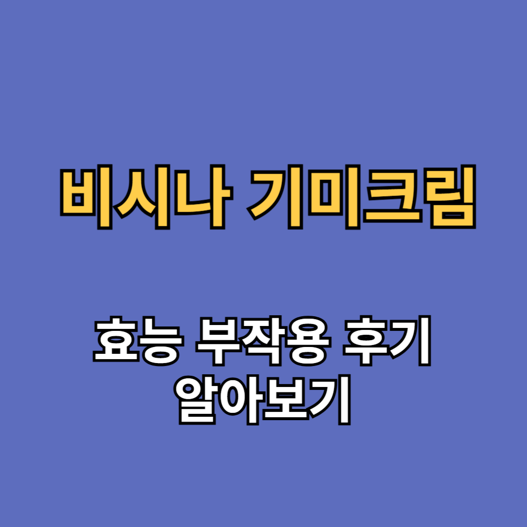 비시나 기미크림 효능 부작용 후기