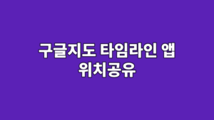 구글지도 타임라인 앱 위치공유