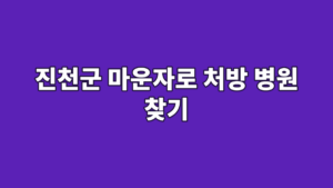 진천군 마운자로 처방 병원 찾기