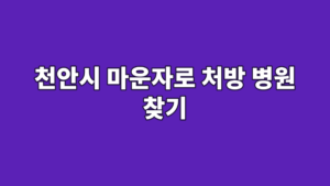 천안시 마운자로 처방 병원 찾기