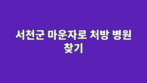 서천군 마운자로 처방 병원 찾기