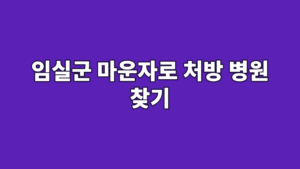 임실군 마운자로 처방 병원 찾기
