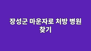 장성군 마운자로 처방 병원 찾기