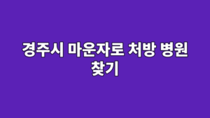 경주시 마운자로 처방 병원 찾기