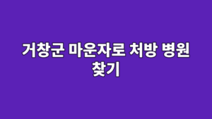 거창군 마운자로 처방 병원 찾기